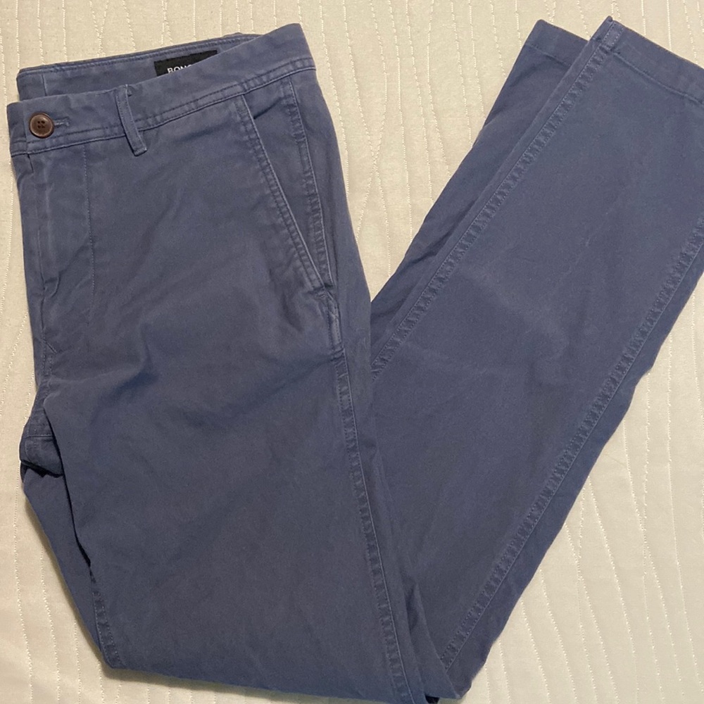 Bonobos blue Stretch Organic Cotton Chinos 32x32 LIKE NEW